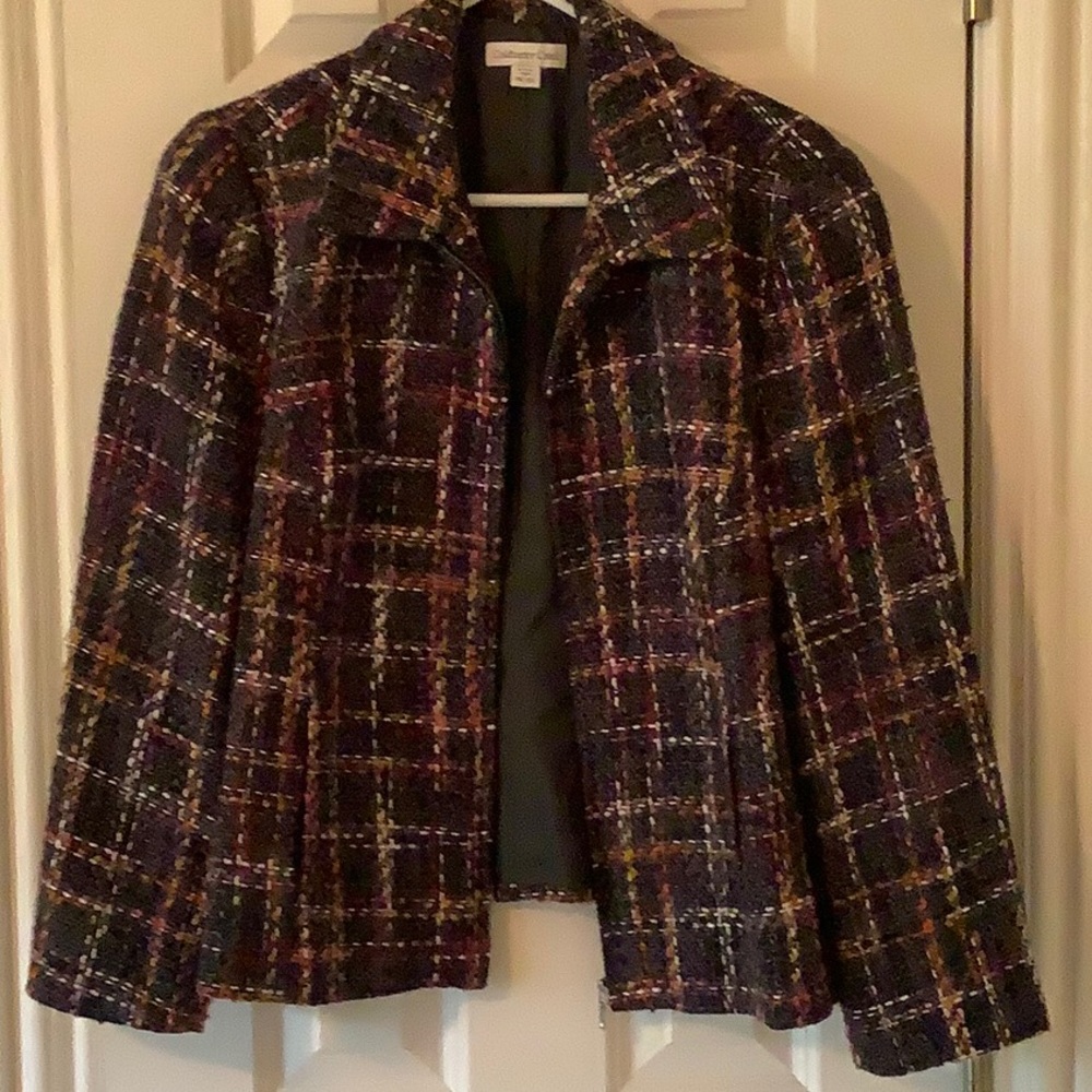Coldwater Creek zipper tweed jacket.